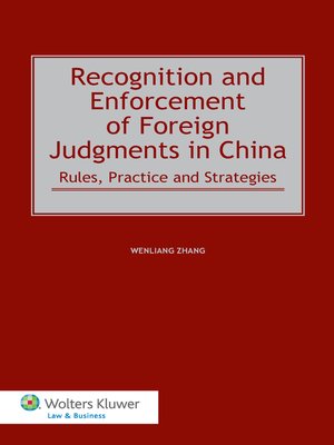 cover image of Recognition and Enforcement of Foreign Judgments in China